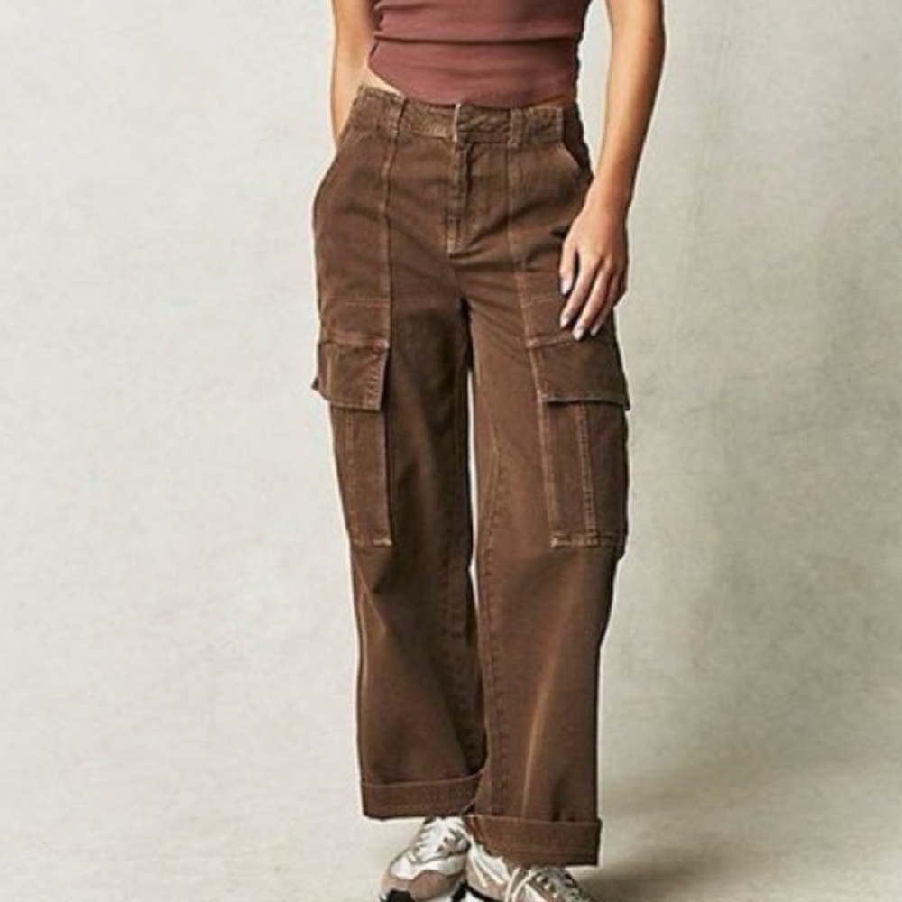 Free People We The Free Judd Carpenter Jeans Size 32 Bison Brown